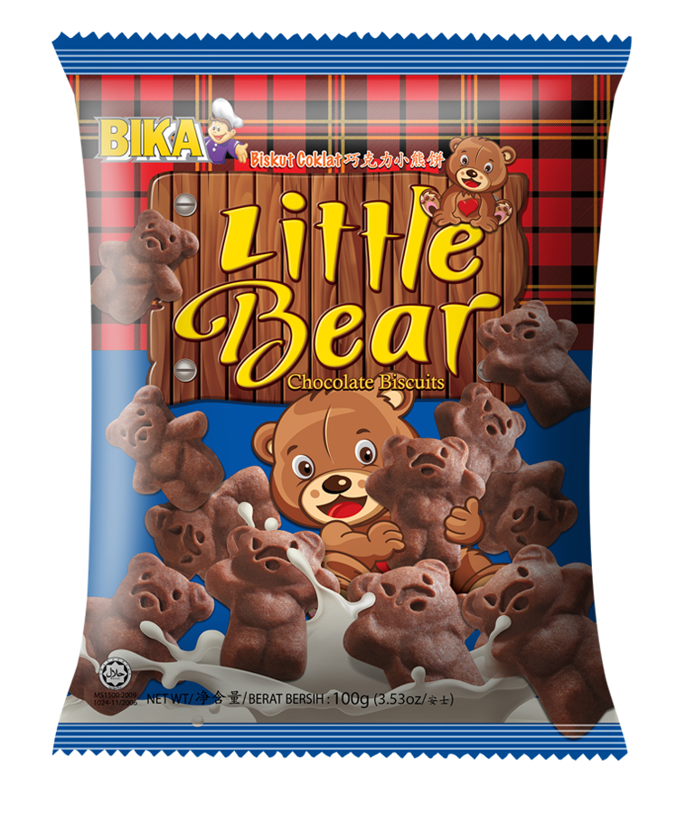 BIKA LITTLE BEAR BISCUITS (100G x 10 PACKS)